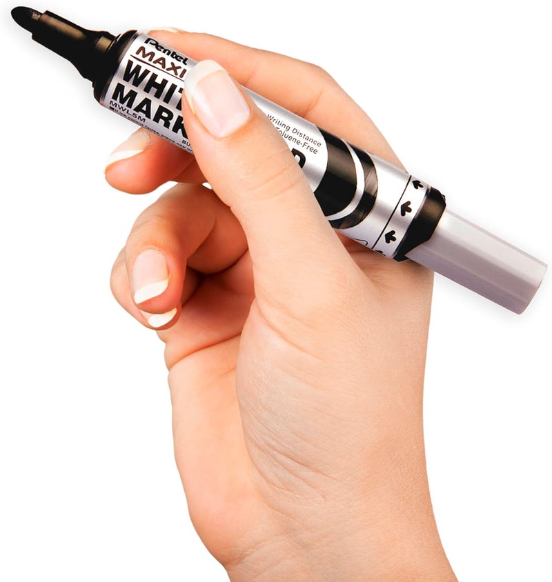 Pentel Maxiflo Whiteboard Marker Chisel Blue pack of 12- Pack Of 05 - Image 4